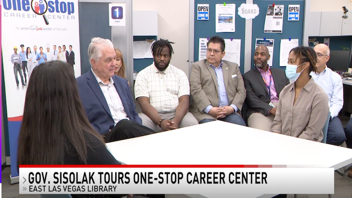 Governor Sisolak Tours One-Stop Career Center in East Las Vegas